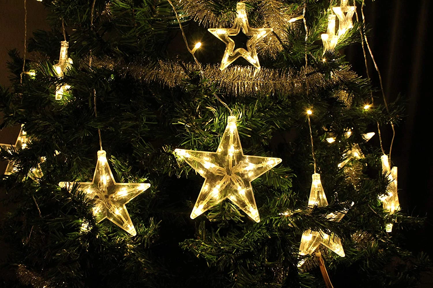 2 Pack 138 LED 12 Stars Curtain String Light 5 2 Pack 138 LED 12 Stars Curtain String Light - Image 3