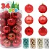 34 Pcs Christmas Ball Ornaments (Red) 2 34 Pcs Christmas Ball Ornaments (Red) -Joiedomi 91uPNDb5ZML. AC SL1500
