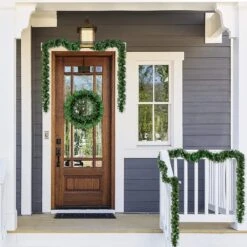 9 Foot Prelit Christmas Garland With Lights, Red Berries -Joiedomi 91vF9QYBgUL. AC SL1500