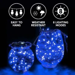 300-Count Blue LED Mini String Lights, 8 Modes -Joiedomi 91vrITPEeIL. AC SL1500