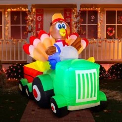 8 FT Inflatable Turkey Driving Car