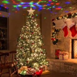 Gold Star Tree Topper With Rainbow Projector Lights 14 Gold Star Tree Topper With Rainbow Projector Lights -Joiedomi A1 JyAc3BEL. AC SL1500