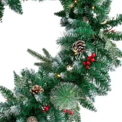 9 Ft Snow Flocked Christmas Garland With Lights -Joiedomi A1GB5HSK 1L. AC SL1500