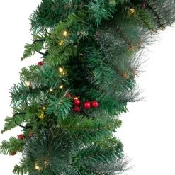 9 Foot Prelit Christmas Garland With Lights, Red Berries -Joiedomi A1PhgJRMC9L. AC SL1500