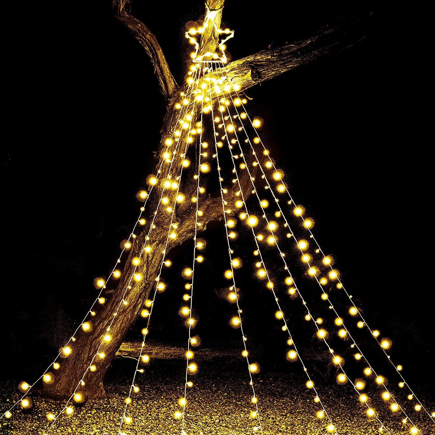 335 LED Tree Decoration Star Lights, Warm White 3 335 LED Tree Decoration Star Lights, Warm White