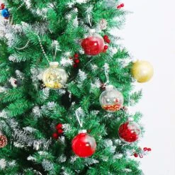 24Pcs Red Plastic Clear Ball Ornaments With Filling -Joiedomi A1dKQE6au3L. AC SL1500