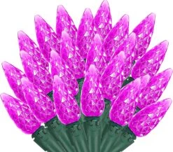 50.5 FT 150 Counts Of Purple LED C6 Green Wire Light Set -Joiedomi A1yyvcDBJ3L. AC SL1500