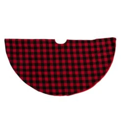 36in Red Buffalo Plaid Christmas Tree Skirt -Joiedomi GKxWFE9w