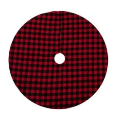 36in Red Buffalo Plaid Christmas Tree Skirt
