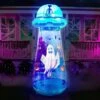 Joiedomi 12 FT Tall Halloween Inflatable UFO Decoration With Built-in LEDs