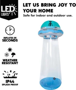 Joiedomi 12 FT Tall Halloween Inflatable UFO Decoration With Built-in LEDs -Joiedomi Joiedomi12FTTallHalloweenInflatableUFODecorationwithBuilt inLEDs 3