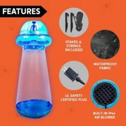 Joiedomi 12 FT Tall Halloween Inflatable UFO Decoration With Built-in LEDs -Joiedomi Joiedomi12FTTallHalloweenInflatableUFODecorationwithBuilt inLEDs 6