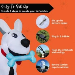 Joiedomi 3.5 FT Halloween Inflatable Dog Broke Out From Window -Joiedomi Joiedomi3.5FTHalloweenInflatableDogBrokeOutfromWindow 7