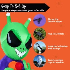 Joiedomi 4.5 FT Halloween Inflatable Alien Window Breaker With Built-in LED 15 Joiedomi 4.5 FT Halloween Inflatable Alien Window Breaker With Built-in LED -Joiedomi Joiedomi4.5FTHalloweenInflatableAlienWindowBreakerwithBuilt inLED 6