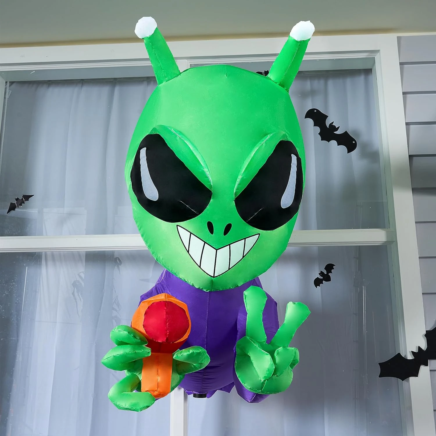 Joiedomi 4.5 FT Halloween Inflatable Alien Window Breaker With Built-in LED 10 Joiedomi 4.5 FT Halloween Inflatable Alien Window Breaker With Built-in LED - Image 8
