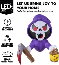 Joiedomi 4.5ft Halloween Inflatable Grim Reaper Broke Out -Joiedomi Joiedomi4.5ftHalloweenInflatableGrimReaperBrokeOut 3 6d8e70cd d2c8 4f88 b92e 74ce0f628135