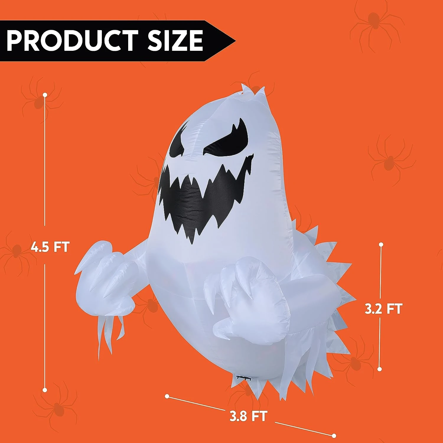 Joiedomi 4.5ft Halloween Inflatable LED Light Ghost Broke Out From Window 7 Joiedomi 4.5ft Halloween Inflatable LED Light Ghost Broke Out From Window - Image 5