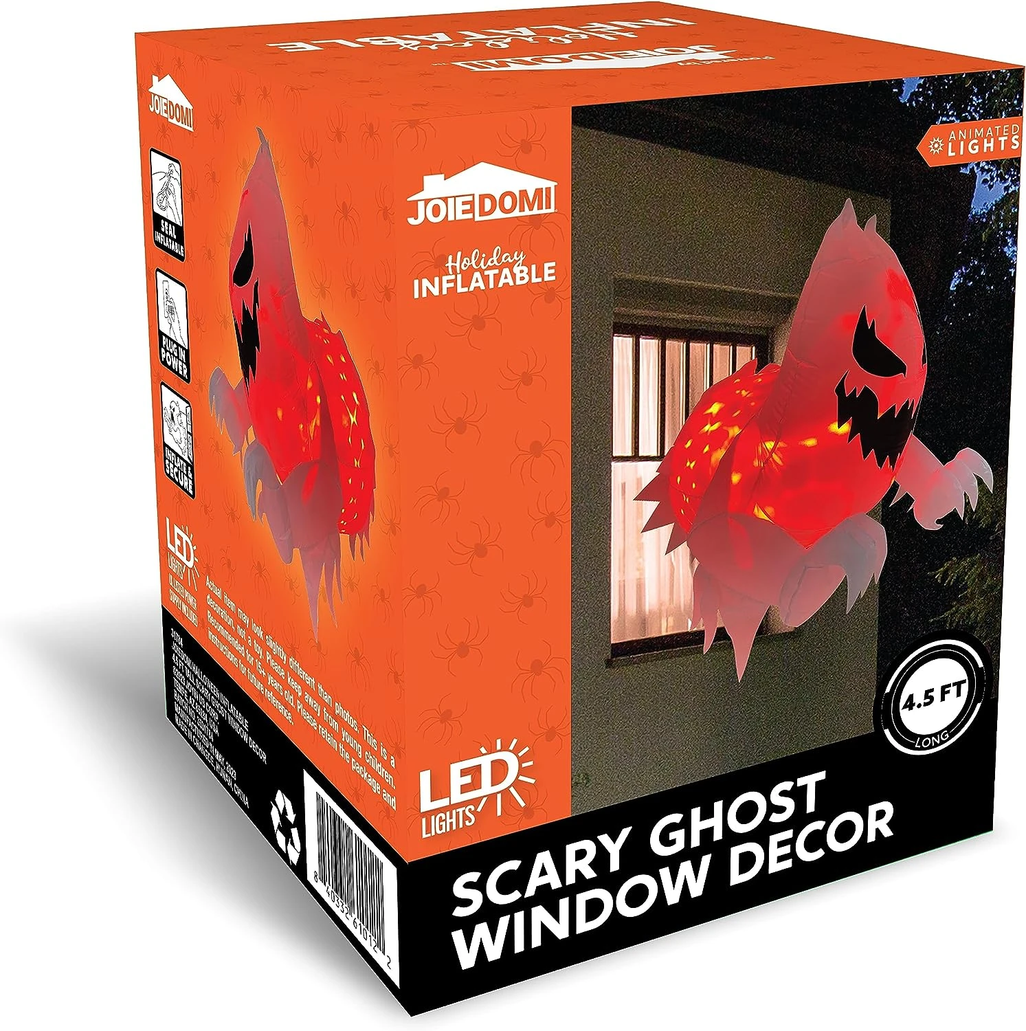 Joiedomi 4.5ft Halloween Inflatable LED Light Ghost Broke Out From Window 10 Joiedomi 4.5ft Halloween Inflatable LED Light Ghost Broke Out From Window - Image 8