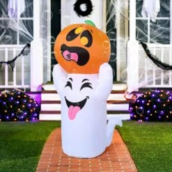 Joiedomi 5 FT Tall Halloween Inflatable Ghost With Pumpkin And Bubbling Potion -Joiedomi Joiedomi5FTTallHalloweenInflatableGhostwithPumpkinandBubblingPotion 4