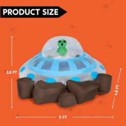 Joiedomi 5 Ft Halloween Inflatable UFO With Alien And Built-in LEDs -Joiedomi Joiedomi5ftHalloweenInflatableUFOwithAlienandBuilt inLEDs 4