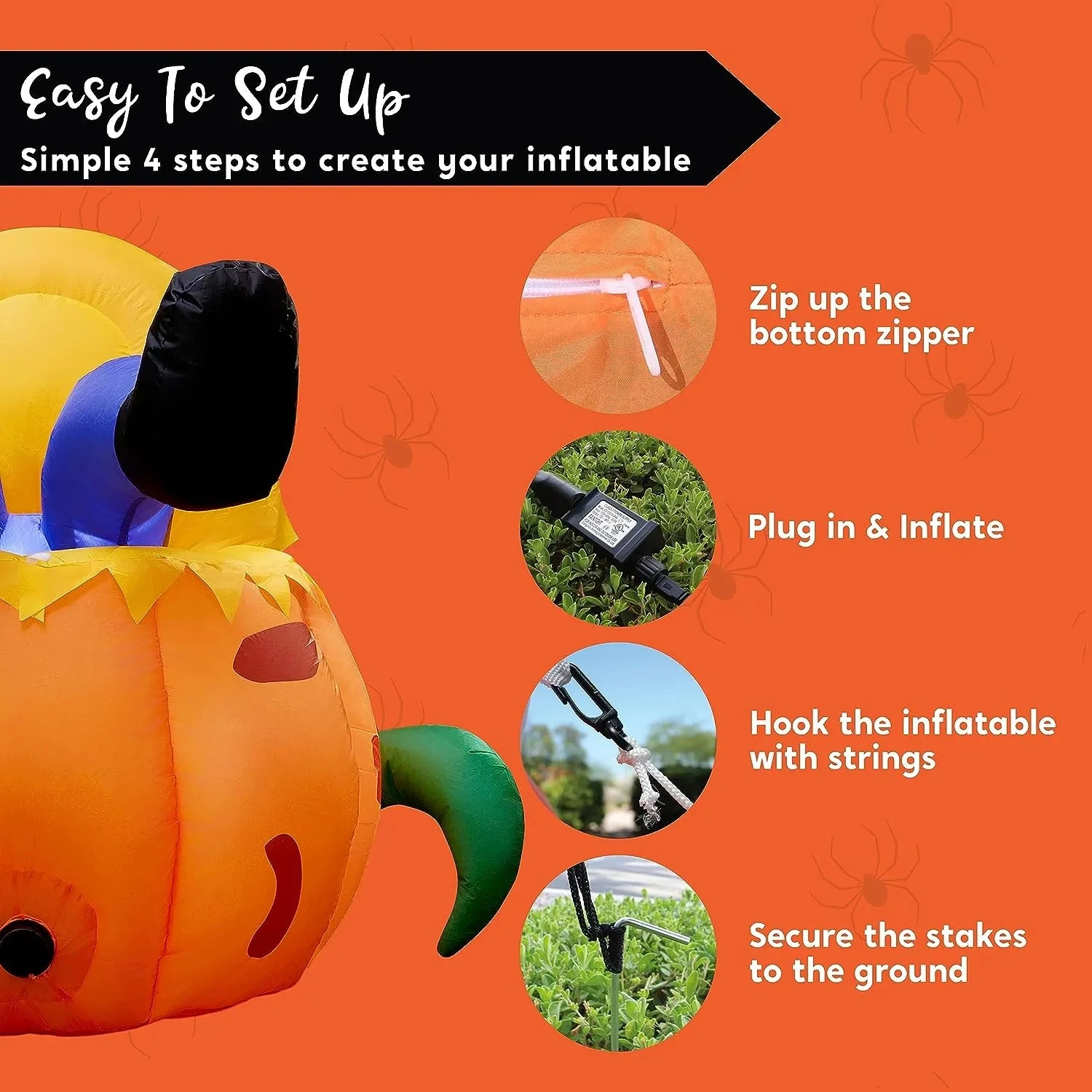 Joiedomi 5ft Pumpkin Eating Human LED Halloween Inflatable 8 Joiedomi 5ft Pumpkin Eating Human LED Halloween Inflatable - Image 6