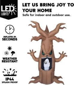 Joiedomi 7ft LED Scary Tree With Animated Ghost Halloween Inflatable -Joiedomi Joiedomi7ftLEDScaryTreewithAnimatedGhostHalloweenInflatable 3