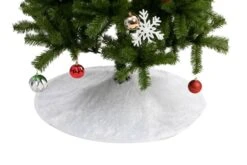 48in Christmas Faux Fur Tree Skirt (White) -Joiedomi JvVAUKcw