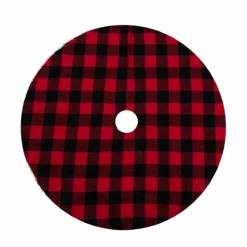 48in Buffalo Red Large Plaid Christmas Tree Skirt