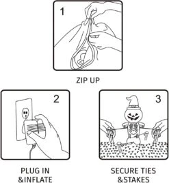 8 Feet Halloween Inflatable Floating Head Reaper -Joiedomi f2