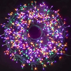 800 Multicolor LED Green Wire String Lights
