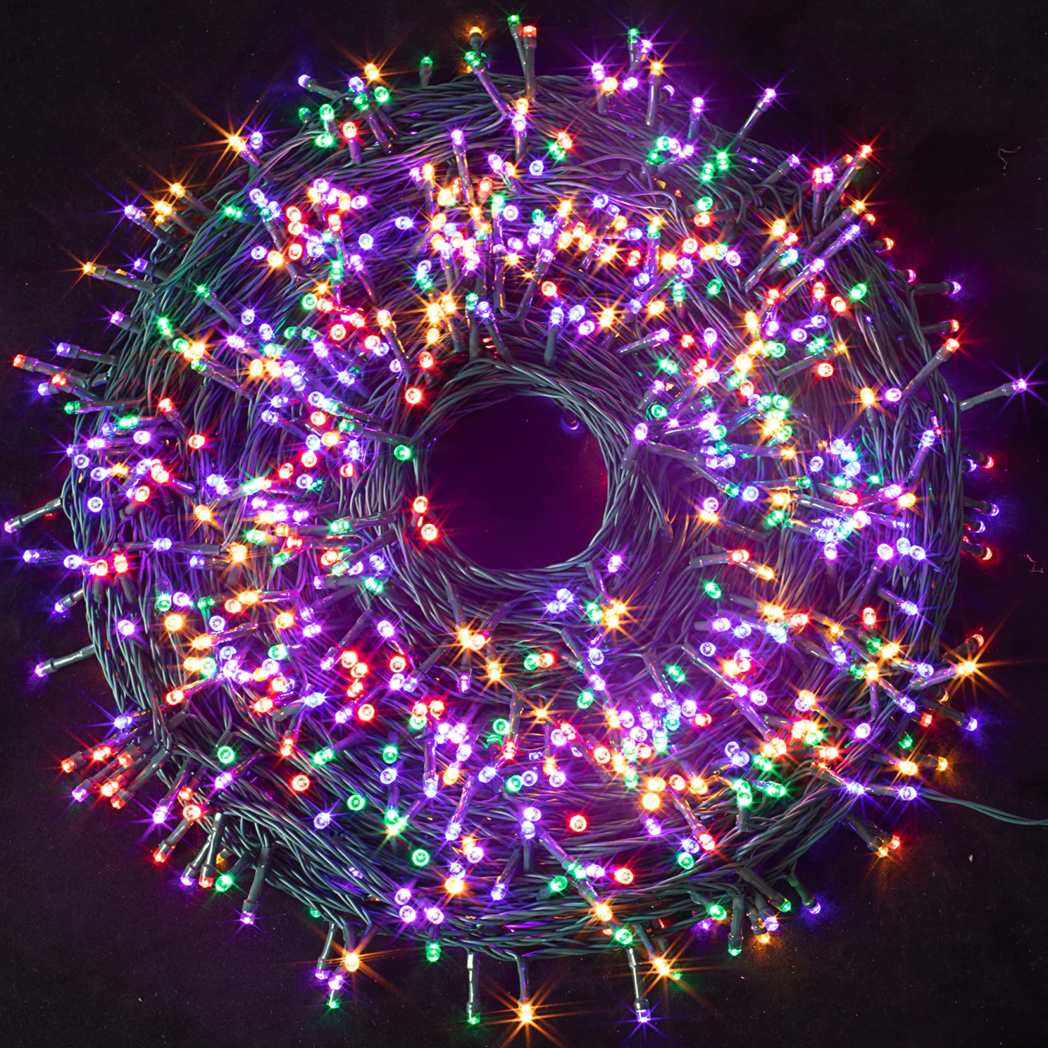 800 Multicolor LED Green Wire String Lights 3 800 Multicolor LED Green Wire String Lights