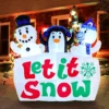 6 FT Christmas Tall Inflatable Let-It-Snow Sign