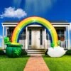 Giant St Patricks Day Rainbow Arch Inflatable With LED Light Build (10 Ft)