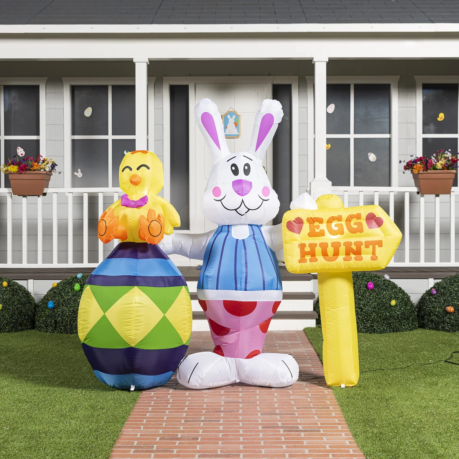 Tall Easter Bunny Inflatable Outdoor Decorations (6ft) 3 Tall Easter Bunny Inflatable Outdoor Decorations (6ft)