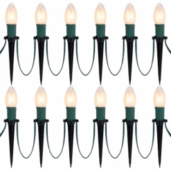 15.75ft 12Packs Christmas Warm White C9 Pathway Marker