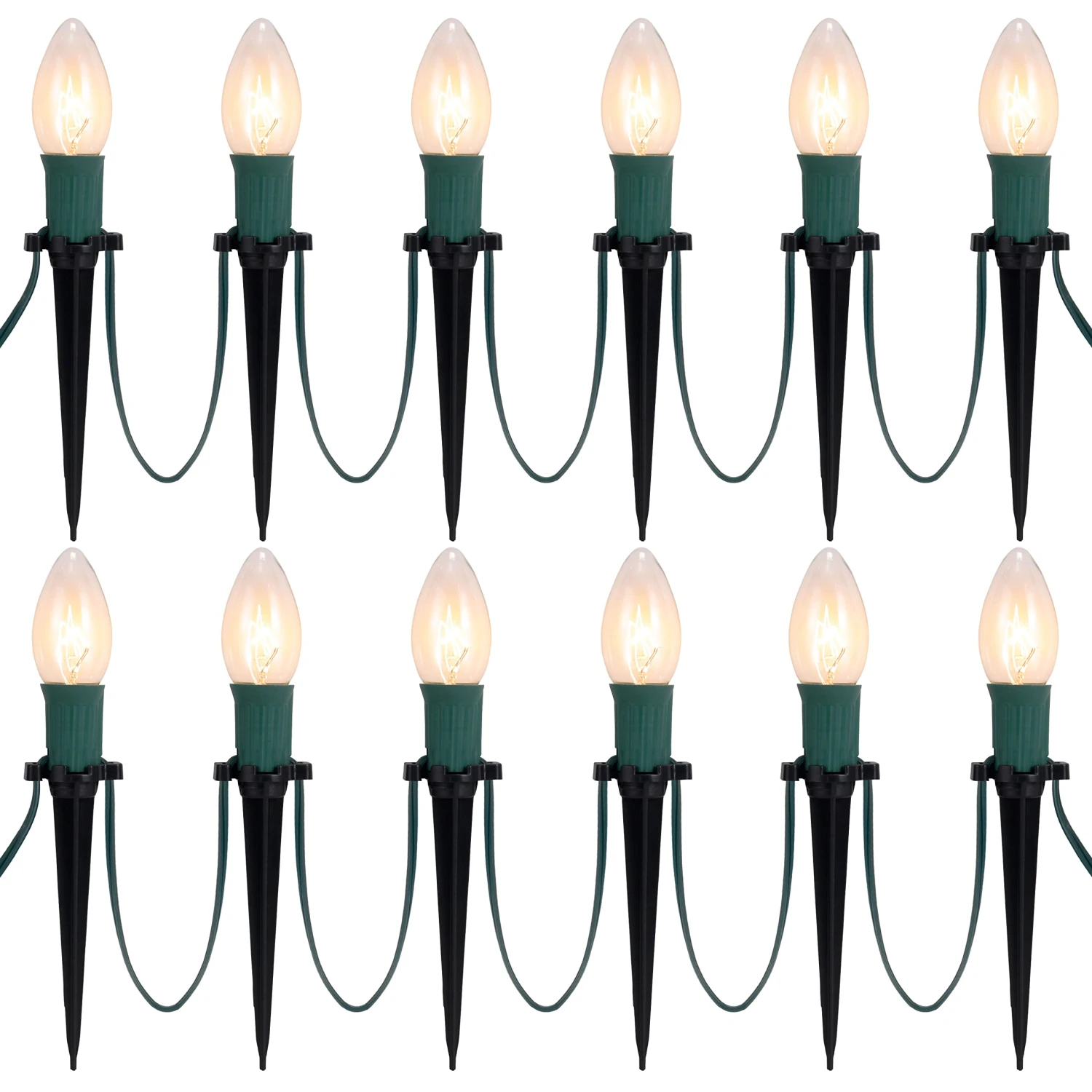 15.75ft 12Packs Christmas Warm White C9 Pathway Marker 3 15.75ft 12Packs Christmas Warm White C9 Pathway Marker