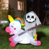 Halloween Tall Reaper Ride On Inflatable Ride A Unicorn Costume (5 Ft) -Joiedomi image 1 87bf04cc 6131 45e4 925b 2da042c78047