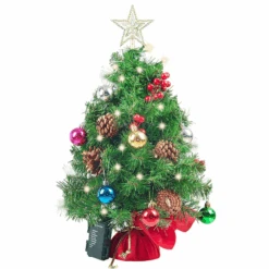 23in Prelit Tabletop Christmas Tree With Color Changing LED Lights