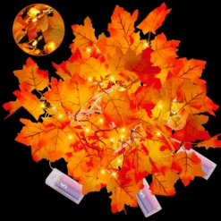 Jumbo Maple Leaves String Lights (3 Pack)