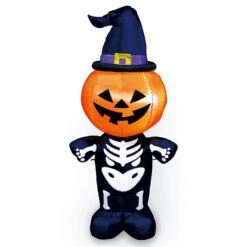 Large Pumpkin Skeleton Inflatable (6 Ft) -Joiedomi image 1 a3be91ff 3f29 4e25 b50a 217aa4043f4f