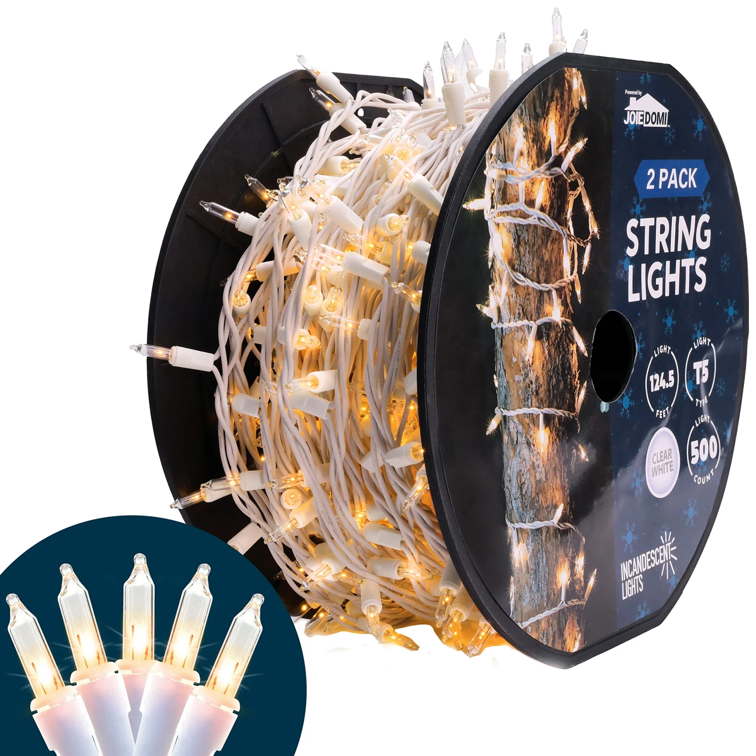 2x250 LED Christmas String Lights Clear White 4 2x250 LED Christmas String Lights Clear White - Image 2