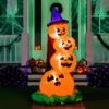 Large Halloween Stacked Pumpkins Inflatable (6 Ft)
