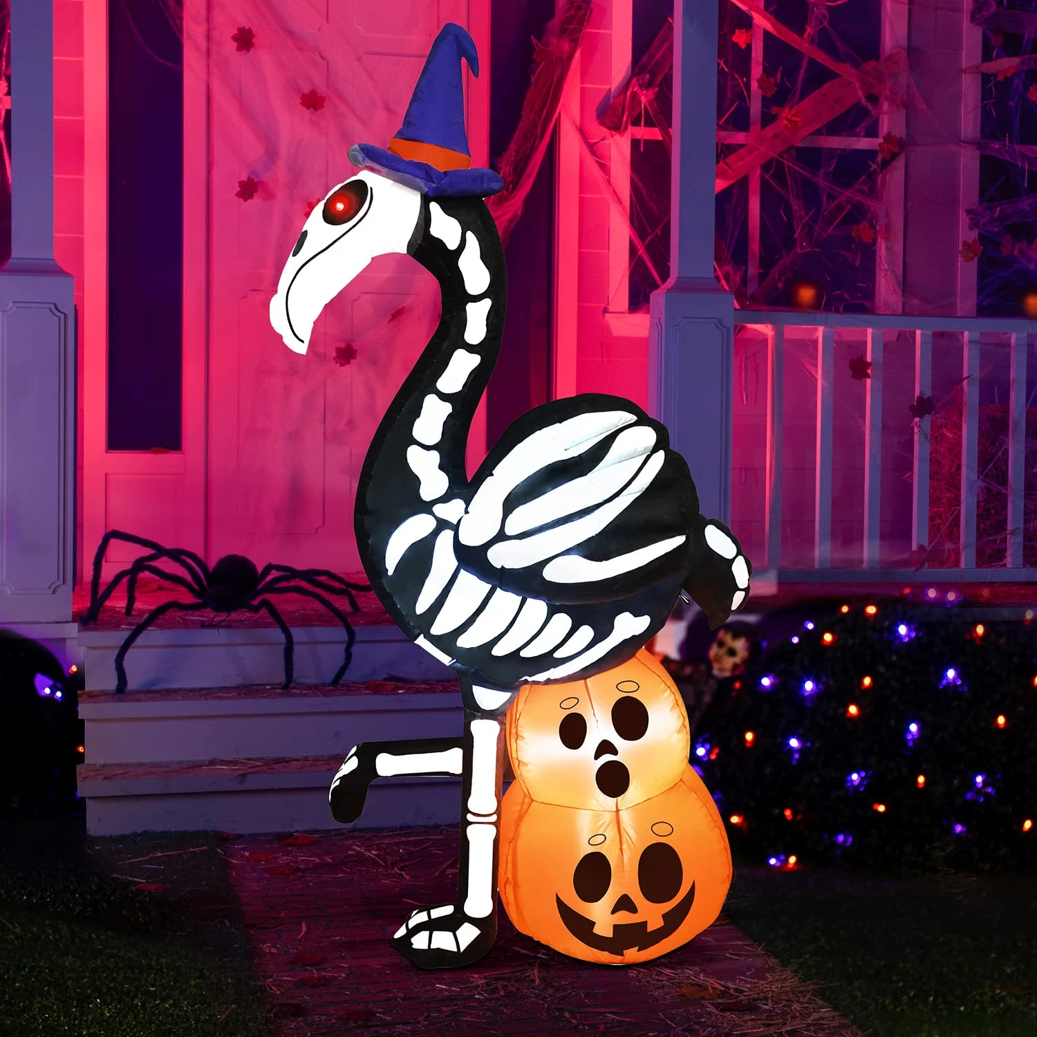 Tall Skeleton Flamingo Inflatable (5 Ft) 3 Tall Skeleton Flamingo Inflatable (5 Ft)