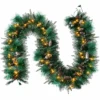 9ft Christmas Flocked Garland (Cone) -Joiedomi image 1 f8e77bd4 a47c 41c4 82c2 2b5481b06bb8
