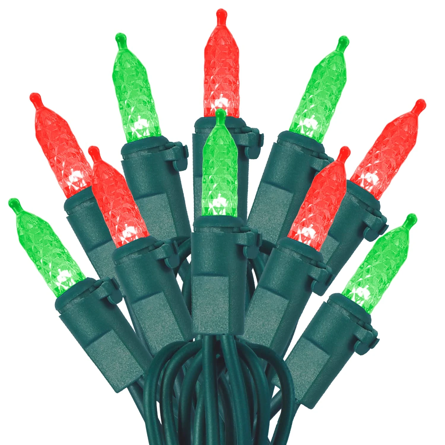 70 Red & Green M5 LED Green Wire String Lights 3 70 Red & Green M5 LED Green Wire String Lights