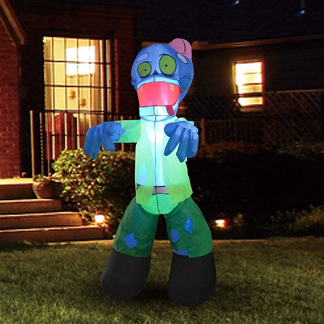 Tall Zombie With Build-in LEDs Blow Up Inflatables (5 Ft) 3 Tall Zombie With Build-in LEDs Blow Up Inflatables (5 Ft)