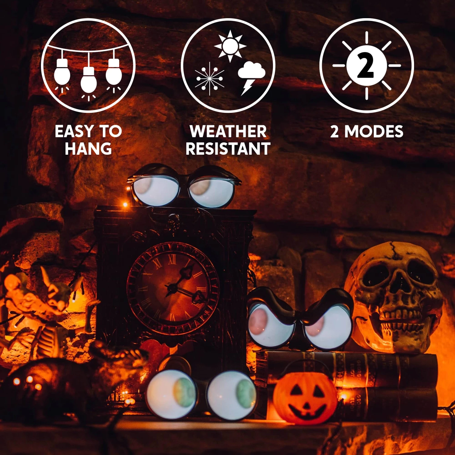 Halloween Flashing Peeping Eyes Lights (3 Pack); Sound-activated 8 Halloween Flashing Peeping Eyes Lights (3 Pack); Sound-activated - Image 6