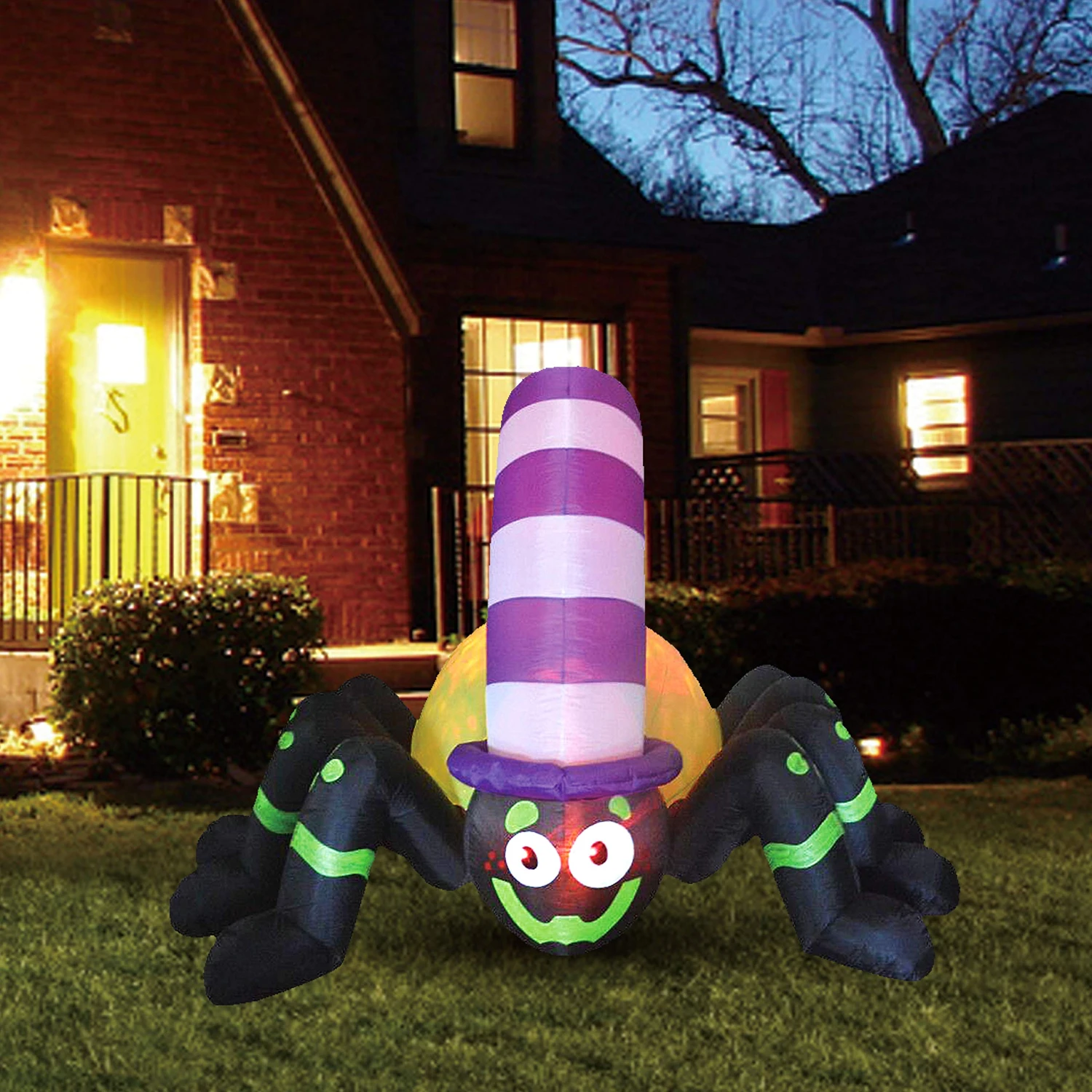 Large Projection Kaleidoscope Spider With Hat Inflatable (6 Ft) 3 Large Projection Kaleidoscope Spider With Hat Inflatable (6 Ft)