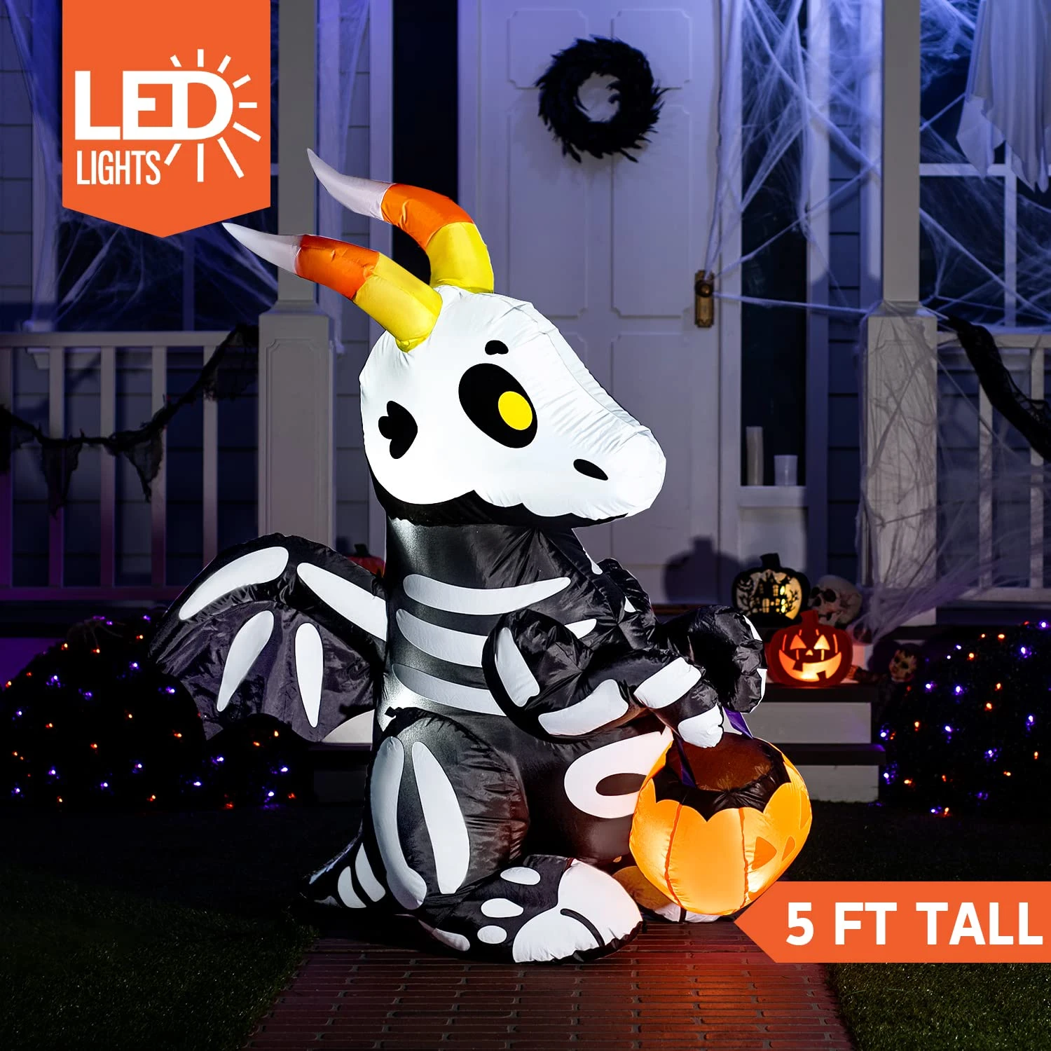 5 Ft Cute Skeleton Dragon 4 5 Ft Cute Skeleton Dragon - Image 2