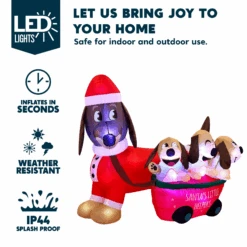 Tall Christmas Puppy Inflatable (5 Ft) -Joiedomi image 3 023bf410 8ff6 4d41 9015 d903bd09d873